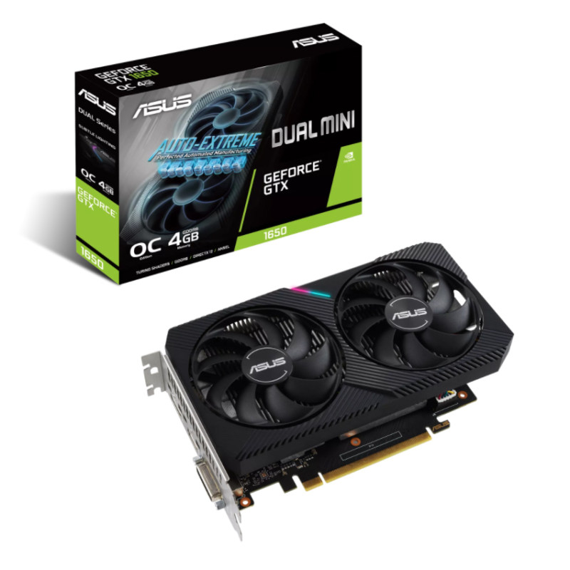 کارت گرافیک ASUS مدل DUAL GTX1650 O4G D6 MINI